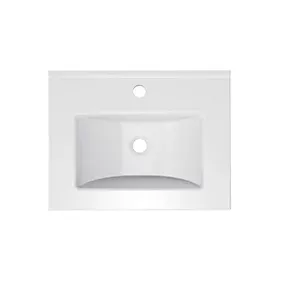 Cosmos 510 Gloss White Rectangular Single Vanity Basin (W)51cm
