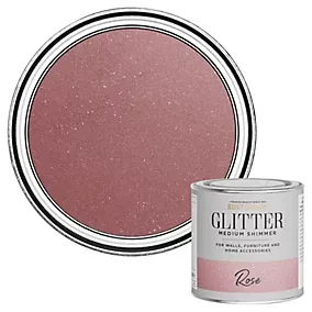 Rust-Oleum Medium Shimmer Rose Glitter effect Mid sheen Multi-surface Topcoat Paint glitter, 250ml