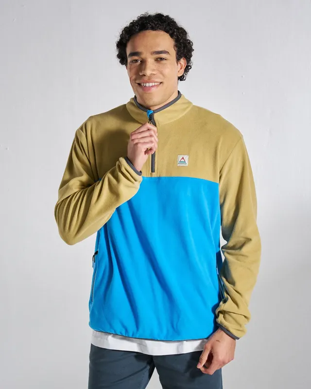 Passenger Clothing Set Off Polartec® 1/4 Zip Fleece - Warm Beige/Marine Blue