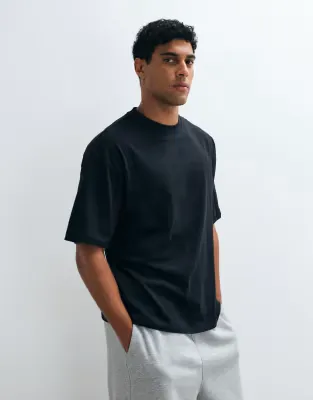 Essentials 2 pack oversized t-shirts in black