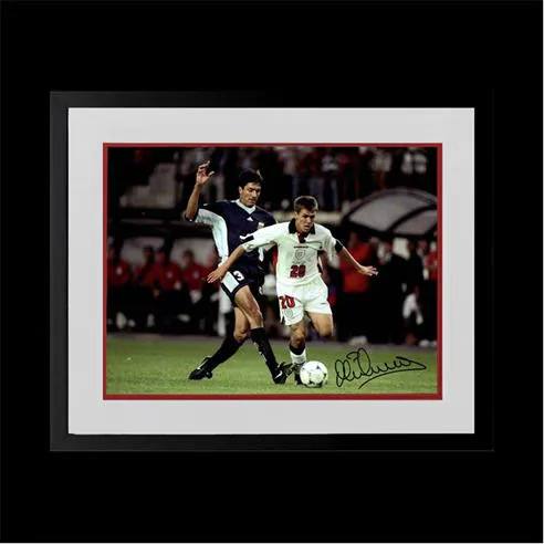 The Fan Cave Michael Owen Signed England 16x12 Image Deluxe Mou