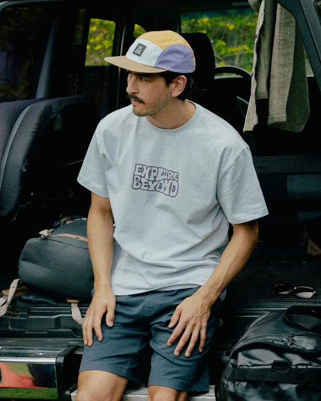 Passenger Clothing Beyond Relaxed Fit T-Shirt - Grey Blue