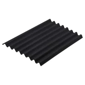Onduline Easyline Black Bitumen Corrugated Roof Sheet - 760 x 1000 x 2.6mm