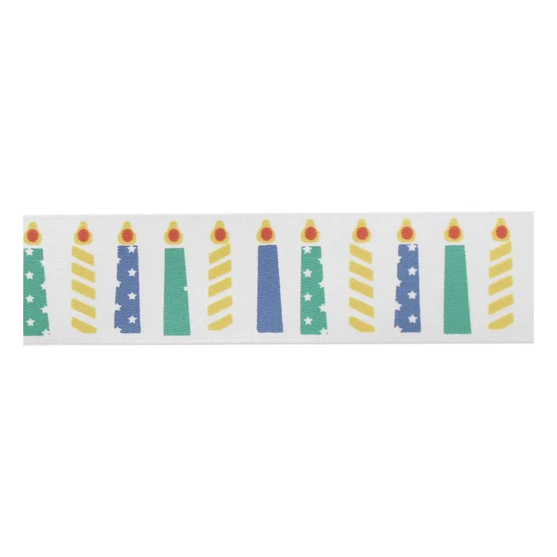 Blue Candles Satin Ribbon 19mm x 4m