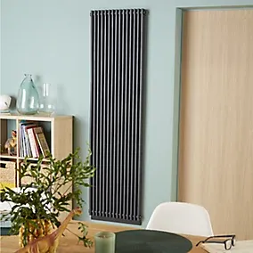GoodHome Kensal HG1800500A Anthracite Thermodynamic Vertical Designer 4937BTU Radiator, (W)500mm x (H)1800mm