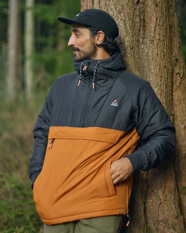 Passenger Clothing Oceanic Insulated Anorak - Black/Retro Orange