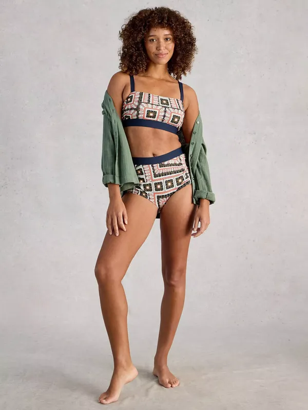 White Stuff Verity Bikini Top, Multi
