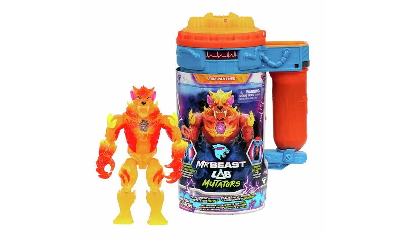 Mr Beast Lab Flame Panther Action Figure