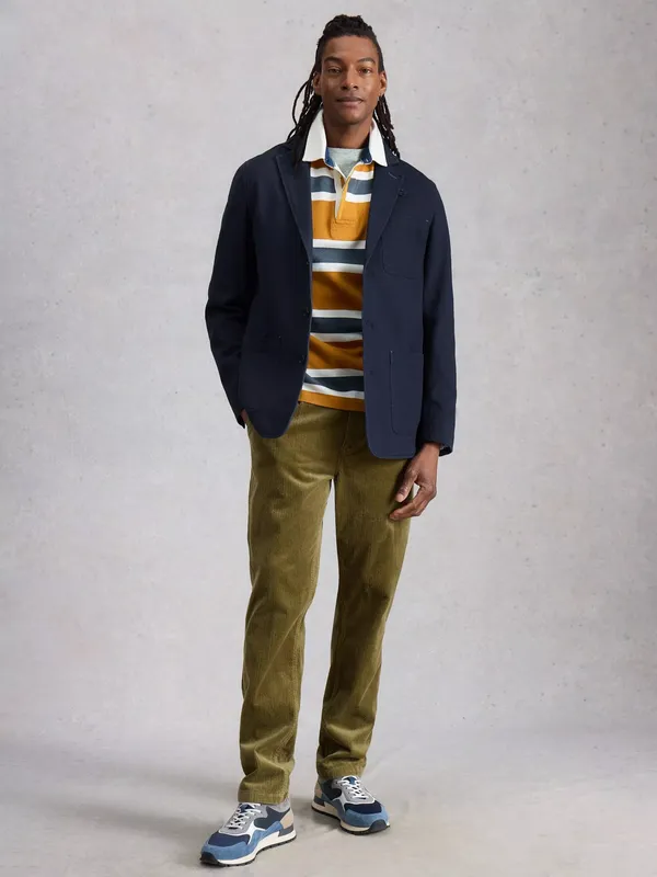 White Stuff Chorley Wool Blend Blazer, Blue Midnight