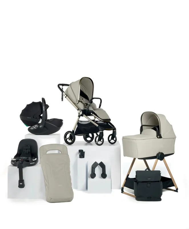 Mamas & Papas Vardo Complete Pushchair Bundle with Maxi-Cosi Pebble Slide Pro Car Seat & Base (9 Pieces) - Shell