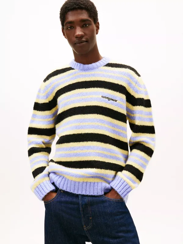 Tommy Jeans Knitted Yarn Striped Jumper, Nordic Iris Stripe
