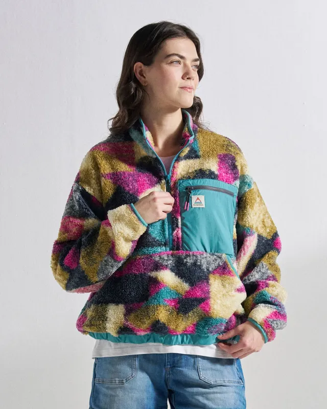 Passenger Clothing Ravi Sherpa Fleece - Mosaic Mountain Charcoal