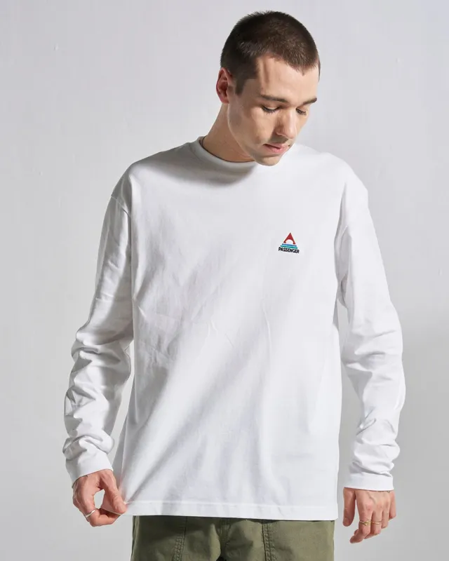 Passenger Clothing Vita Cotton Relaxed Fit LS T-Shirt - White