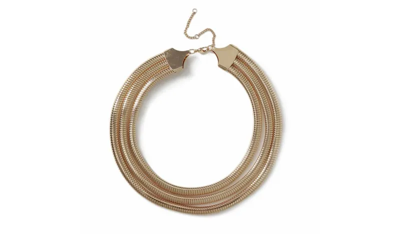 Freedom Gold-tone Watch Strap Layered Necklace