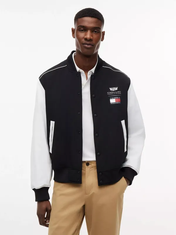 Tommy Hilfiger X Cadillac F1 Sports Jacket, Black/White