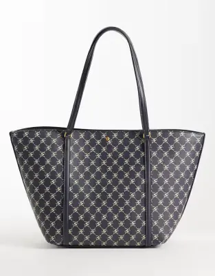 monogram tote bag in navy