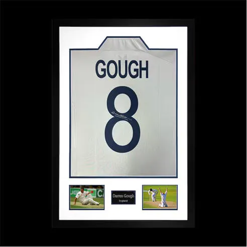 The Fan Cave Darren Gough Signed England Cricket Shirt Premium