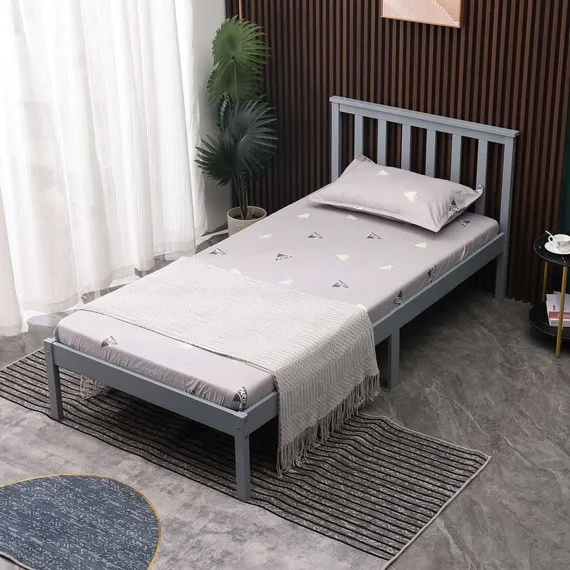 WestWood No Footboard Wood Bed - Grey / Single