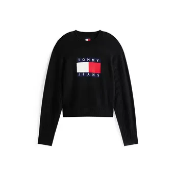 Tommy Jeans Women's Large Flag Cable Knit Jumper