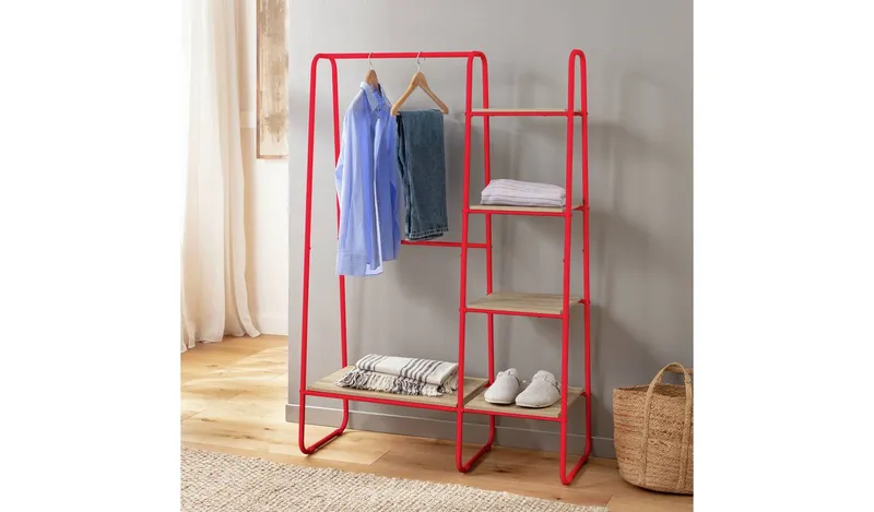 Argos Home Ryan Clothes Rail with Shelves