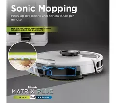 SHARK RV2620WAUKWH Matrix Plus 2-in-1 Robot Vacuum Cleaner - White