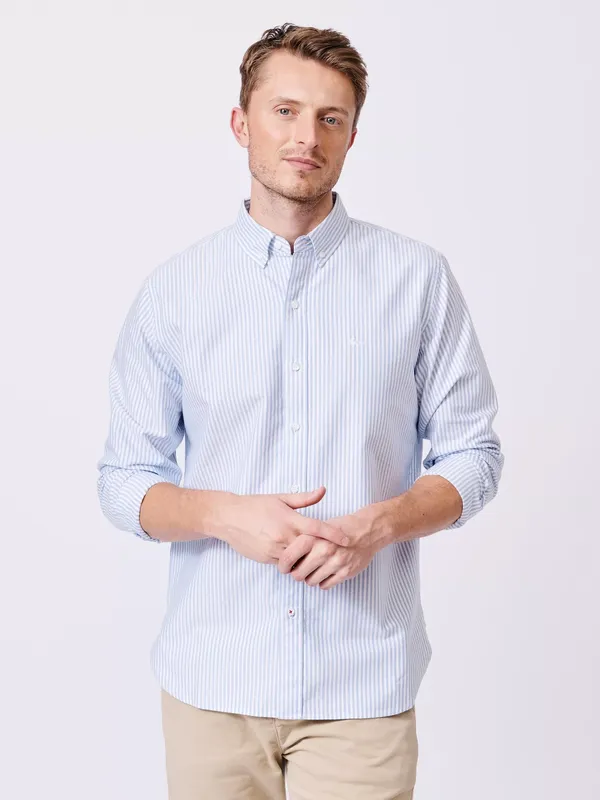 Aubin Alder Stripe Shirt, Blue/Multi