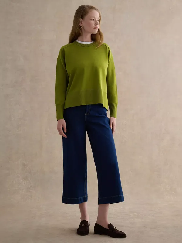 Hobbs Marsha Relaxed Fit Jumper, Soft Moss Green
