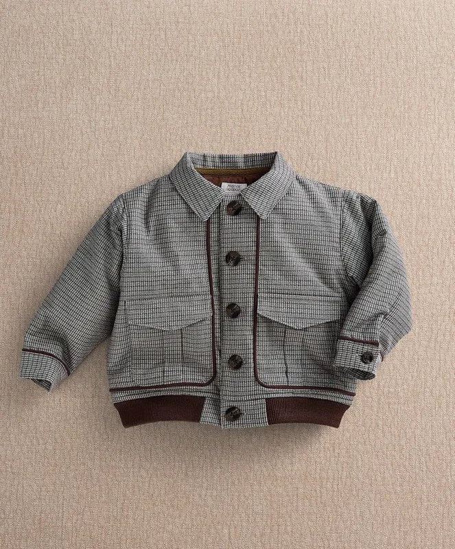 Mamas & Papas Houndstooth Bomber Jacket