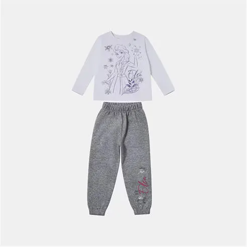 Character Kids' Disney Frozen Elsa Print Long-Sleeve Top and Trouser Set