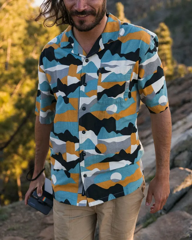 Passenger Clothing Cove Cotton Textured Shirt - Vista Patchwork Arctic
