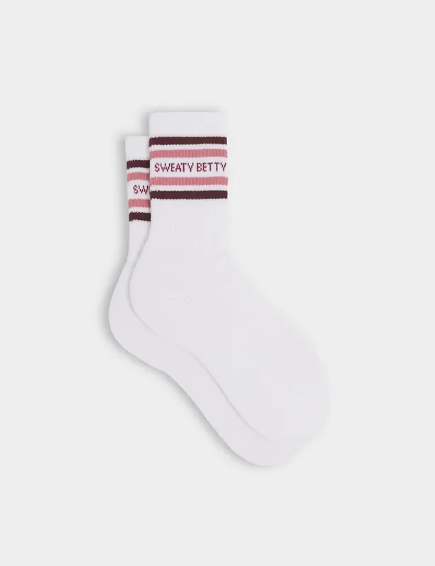 Sweaty Betty Varsity Slogan Cotton Rich Ribbed Socks