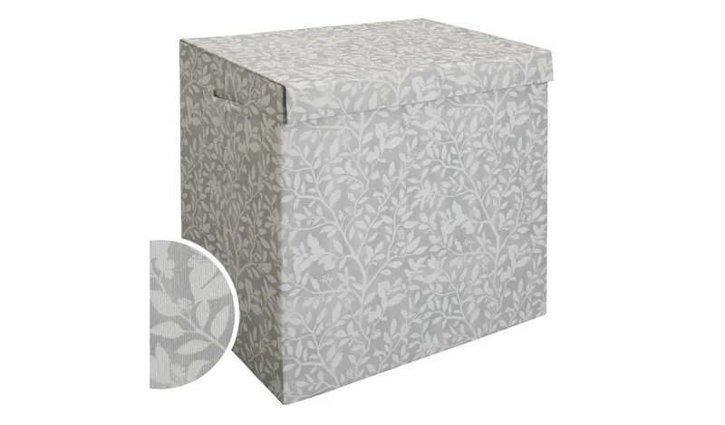 Argos Home 130L Floral Laundry Basket with Dividers - Grey