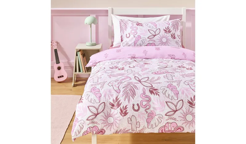 Argos Home Western Cowgirl Pink Bedding Set