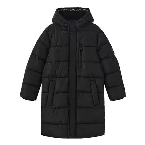 Jack Wills Kids' JW Hooded Long Sleeve Long Puffer Jacket