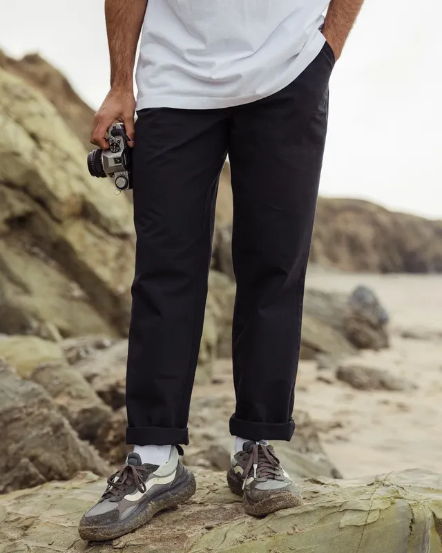 Passenger Clothing Rif-Raf Cotton Ripstop Trouser - Black