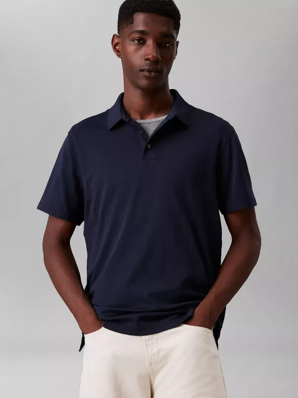 Calvin Klein Supima Cotton Polo Shirt, Dark Blue