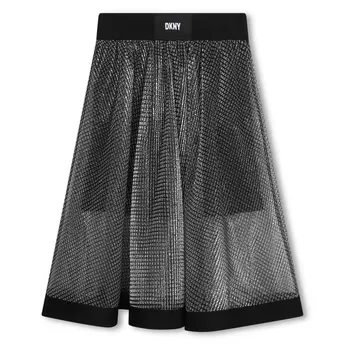 DKNY Kids' A-Line Mesh Jersey Skirt