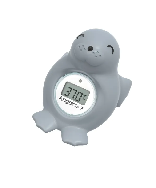 Angelcare Happy Seal Baby Bath and Room Thermometer - Grey