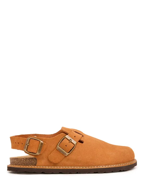 Celtic & Co. Rust Slingback Suede Clogs