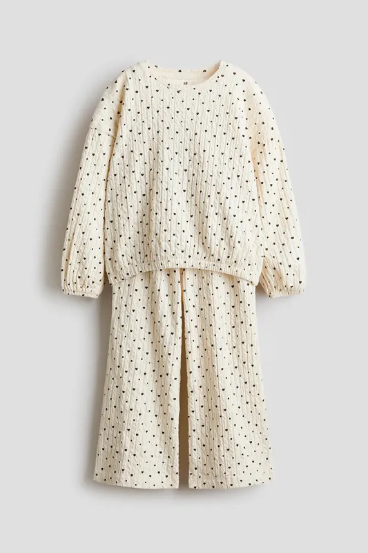 2-piece textured jersey set