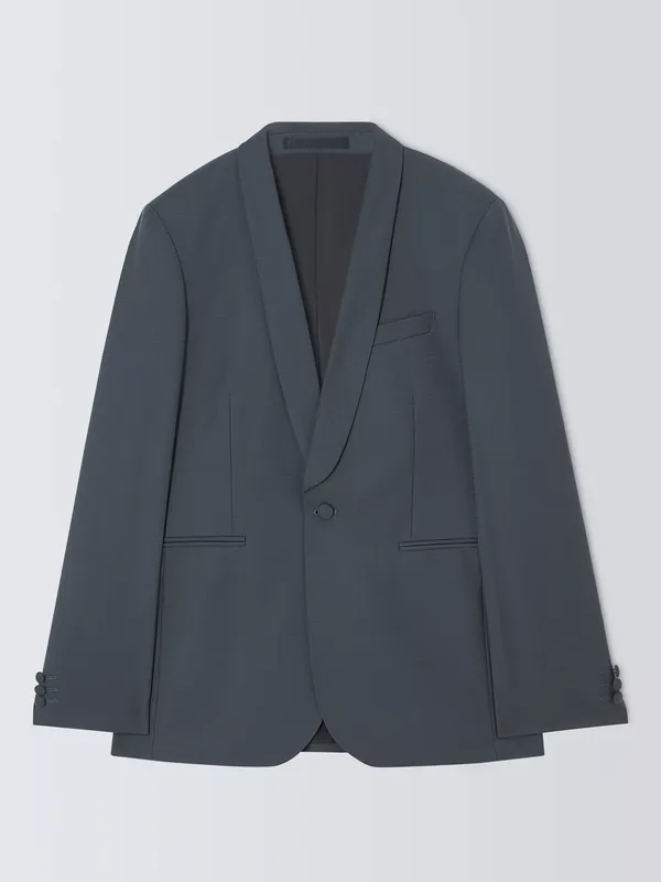 John Lewis Jacquard Shawl Dinner Jacket, Airforce