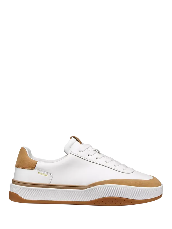 Geox Dynamia Leather Low Top Lace Up Trainers