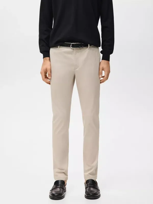 Mango Barna Cotton Blend Chino Trousers