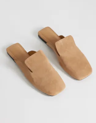 Della real suede mule in camel
