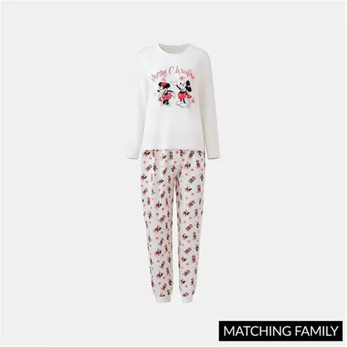 Character Ladies Disney Xmas Family Cotton Pyjamas