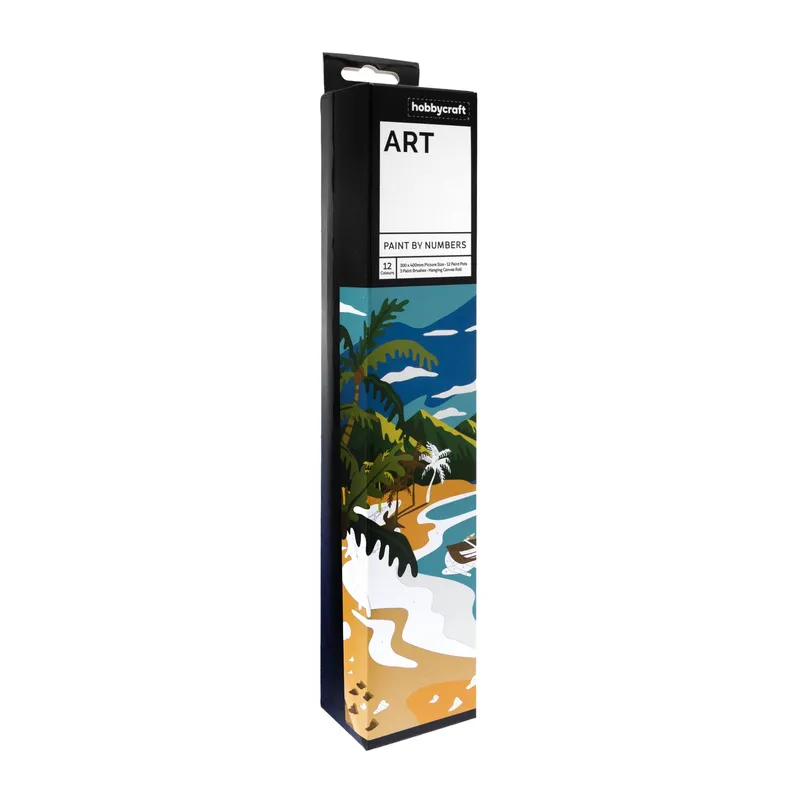 Beach Paint by Numbers Canvas Roll
