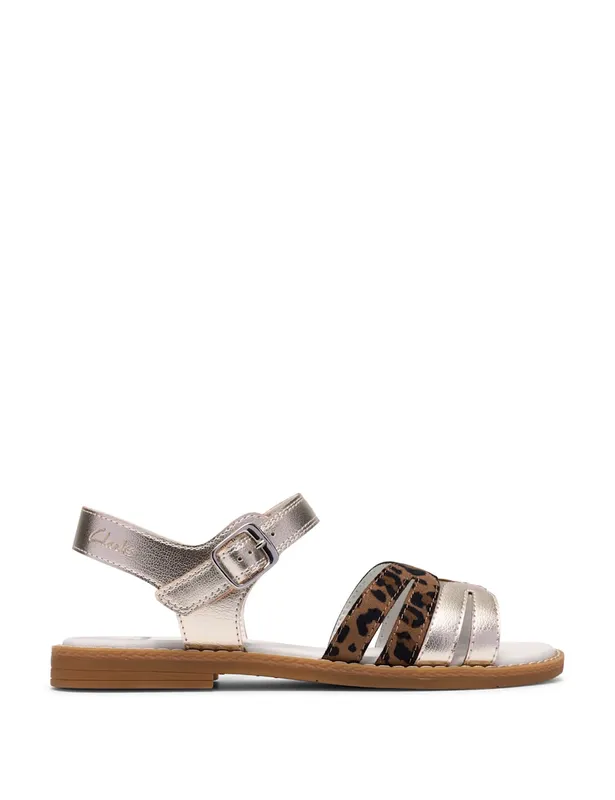 Clarks Luana Leopard Print Sandals (7-9 Small)