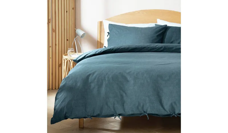 Habitat Cotton Textured Plain Bedding Set