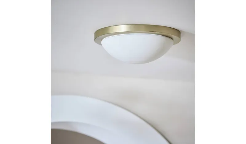 Argos Home Aspley Bathroom Flush to Ceiling Light - Brass