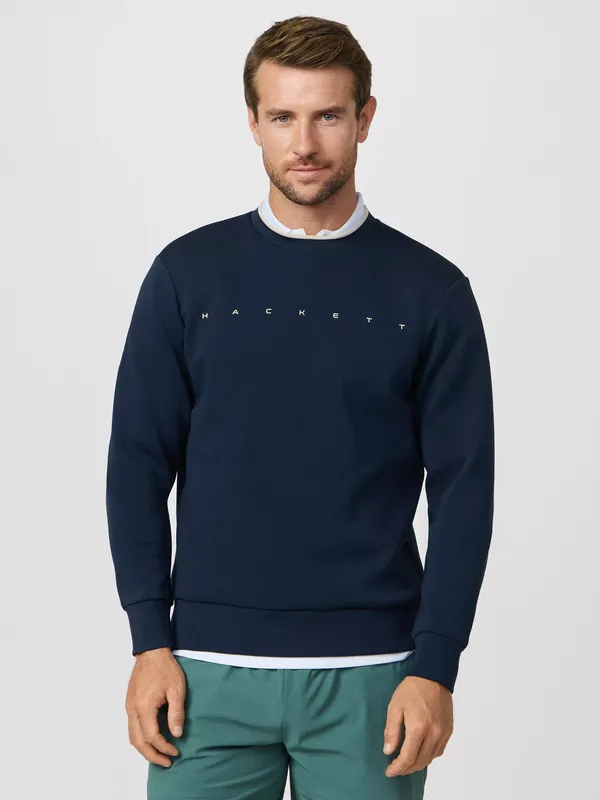 Hackett London Sport Crew Neck Cotton Blend Sweatshirt